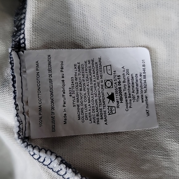 Tory Burch Moroccan Aztec Cream And Blue T-Shirt Dress size small - Picture 5 of 5